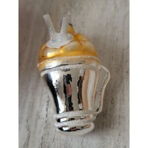 Milkshake blown glass ornament Xmas decor